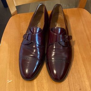 Salvatore Ferragamo Single buckle monk shoes. These are head turning shoes.